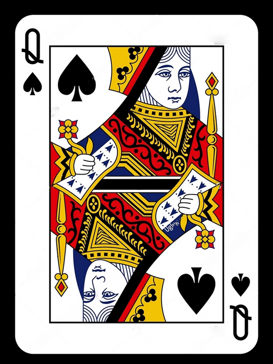 Classic Design Queen of Spades (QOS) Playing card
