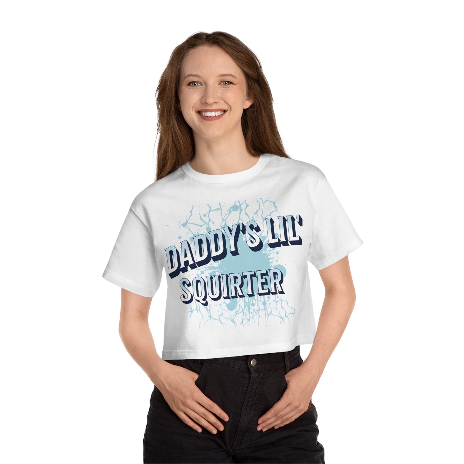 Juucie Women's Daddy's Lil' Squirter Cropped T-Shirt - Juucie