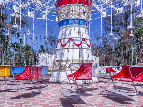 Empty swings at carnival